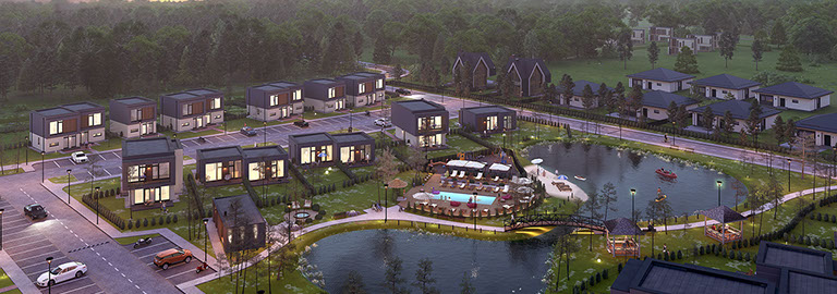 Landšafto projektas, namų kvartalas, namu projektai, namo projektas, architektai, individualus, architektas, www.hauson.lt